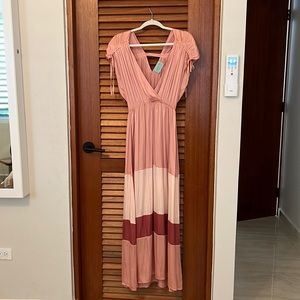 Judith March Small Maxi in Terracotta, Beige and Cinnamon earthy tones